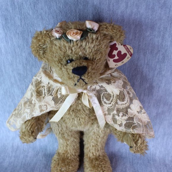 BEAR TY Attic Treasurers Collection EVE Teddy  12" Plush NWT Arms/Legs Jointed‎ - Picture 6 of 6